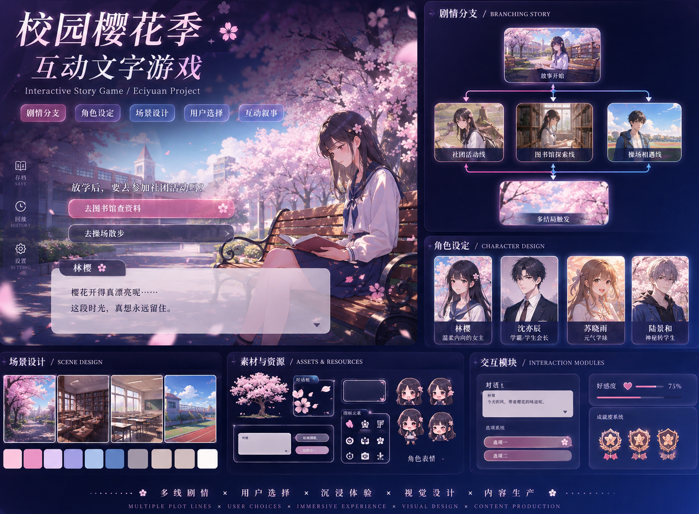 《樱时絮语:七日轮回的春之诗》项目概念图